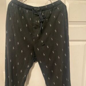 Men's Black Polo by Ralph Lauren Pajama Pants